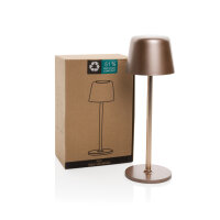 Lampada USB ricaricabile da tavolo Zenic in plastica RCS bronzo