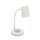 Lampada Zanara con caricatore wireless 15W in plastica RCS bianco