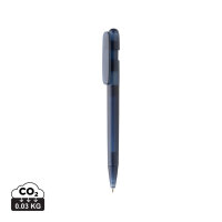 Penna trasparente Devin in rABS GRS blu navy