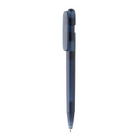 Penna trasparente Devin in rABS GRS blu navy