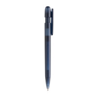 Penna trasparente Devin in rABS GRS blu navy