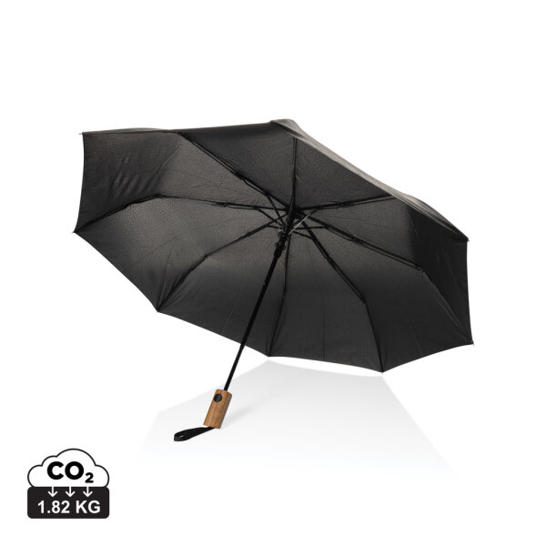 Kaycey 21  Auto-Open Mini-Regenschirm aus AWARE™ rPET schwarz