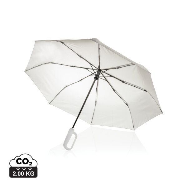 Yara 21  AWARE™ rPET Regenschirm mit Karabiner beige