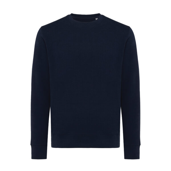 Felpa girocollo leggera Iqoniq Etosha in cotone riciclato blu navy