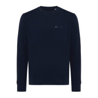 Felpa girocollo leggera Iqoniq Etosha in cotone riciclato blu navy