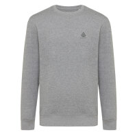 Iqoniq Etosha Lightweight Sweater aus recycelter Baumwolle ungefärbte helles Anthrazit