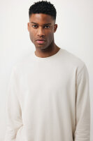 Iqoniq Etosha Lightweight Sweater aus recycelter Baumwolle ivory white