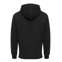 Felpa con cappuccio Iqoniq Abisko in cotone riciclato e zip nero