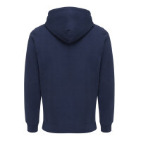 Felpa con cappuccio Iqoniq Abisko in cotone riciclato e zip blu navy