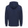 Felpa con cappuccio Iqoniq Abisko in cotone riciclato e zip blu navy