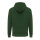 Felpa con cappuccio Iqoniq Abisko in cotone riciclato e zip forest green