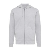 Iqoniq Abisko Zip-Kapuzenpullover aus recycelter Baumwolle heather grey