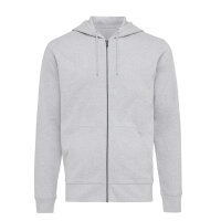 Iqoniq Abisko Zip-Kapuzenpullover aus recycelter Baumwolle heather grey