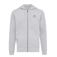 Iqoniq Abisko Zip-Kapuzenpullover aus recycelter Baumwolle heather grey