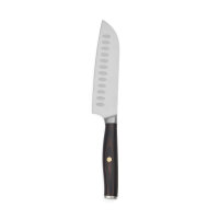 Coltello Santoku VINGA Tara in acciaio riciclato RCS acciaio, nero