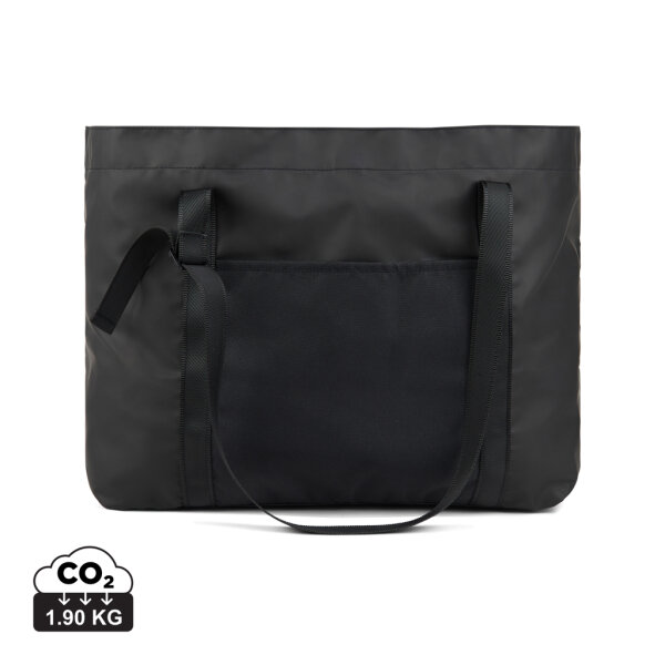 VINGA Livorno Maxi-Tasche aus GRS recyceltem Polyester schwarz