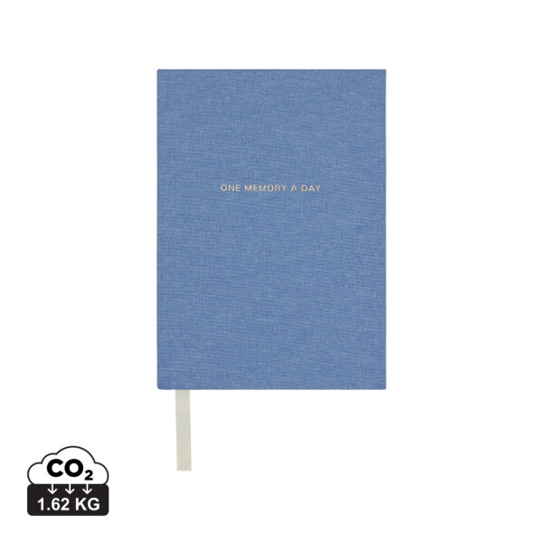 Diario VINGA One memory a day in carta riciclata GRS blu