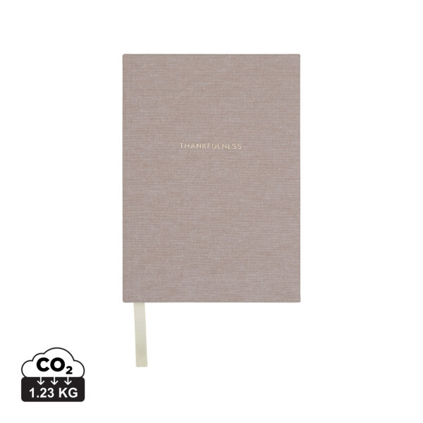 Diario VINGA Thankfulness in carta riciclata GRS beige