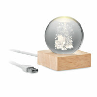 Palla di Natale con LED Legno