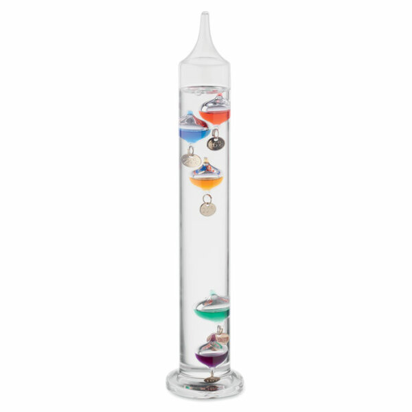 Galileo Thermometer Glas 28cm Transparent