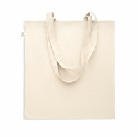 Shopper in cotone riciclato Beige