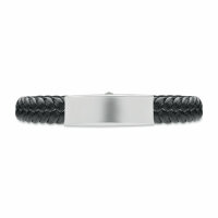 Geflochtenes Armband 21 cm Schwarz