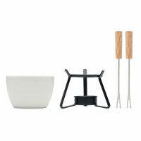 Set fonduta in ceramica 240 ml Bianco