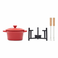 Set fonduta in ceramica 300 ml Rosso