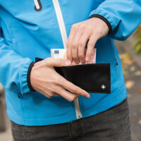 RFID Anti-Skimming Portemonnaie schwarz, schwarz