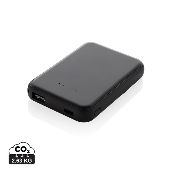 Powerbank magnetica Stellar 5000 mah 5W in rABS RCS nero