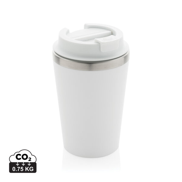 Java 350ml doppelwandiger Becher aus RCS recyceltem PP weiß