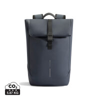 Urban wasserabweisender Flap-Top Rucksack navy blau, schwarz