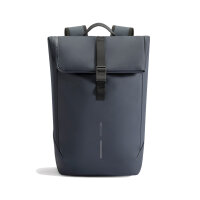 Urban wasserabweisender Flap-Top Rucksack navy blau, schwarz