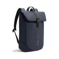 Urban wasserabweisender Flap-Top Rucksack navy blau, schwarz