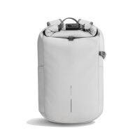 Urban wasserabweisender Anti-Diebstahl Rucksack off white, grau