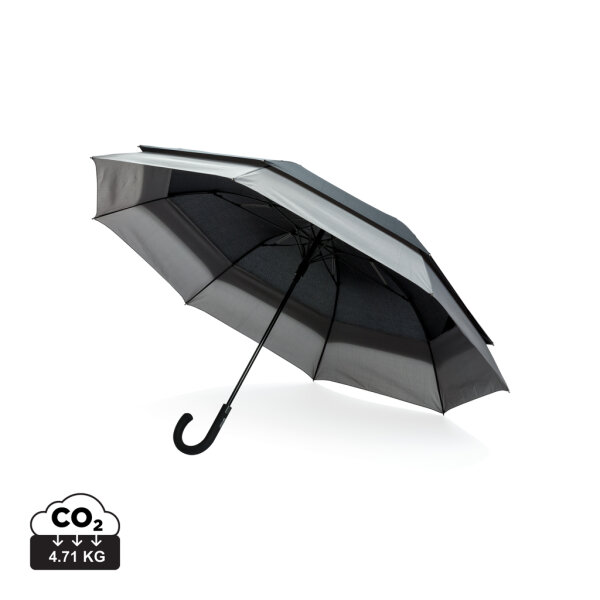 Swiss Peak 23 zu 27 erweiterbarer Regenschirm schwarz, grau