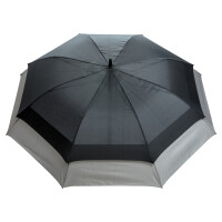 Swiss Peak 23 zu 27 erweiterbarer Regenschirm schwarz, grau