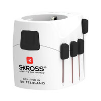 SKROSS Adattatore da viaggio universale Pro 3 poli bianco