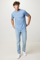 T-shirt leggera Iqoniq Sierra in cotone riciclato light heather blue