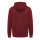 Felpa con cappuccio Iqoniq Abisko in cotone riciclato e zip rosso bordeaux