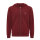 Felpa con cappuccio Iqoniq Abisko in cotone riciclato e zip rosso bordeaux