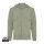 Felpa con cappuccio Iqoniq Abisko in cotone riciclato e zip heather green