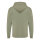 Felpa con cappuccio Iqoniq Abisko in cotone riciclato e zip heather green