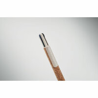 Penna a sfera in sughero con inchi Beige