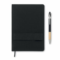 DIN A5 RPET Notizbuch-Set Schwarz