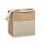 Borsa termica in iuta e tela 3L Beige