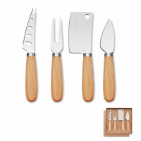 Set di 4 coltelli da formaggio Legno