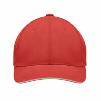 Cappellino 6 pannelli Bianco/Rosso