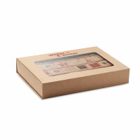 Adventskalender-Set 24-teilig beige