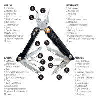 Excalibur Tool mit Zange schwarz, orange